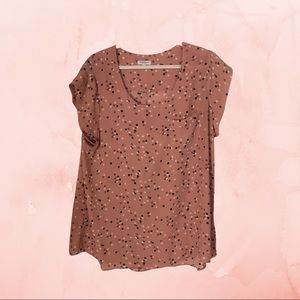 Pink Polka Dotted R essentials by Reitmans Blouse size XXL